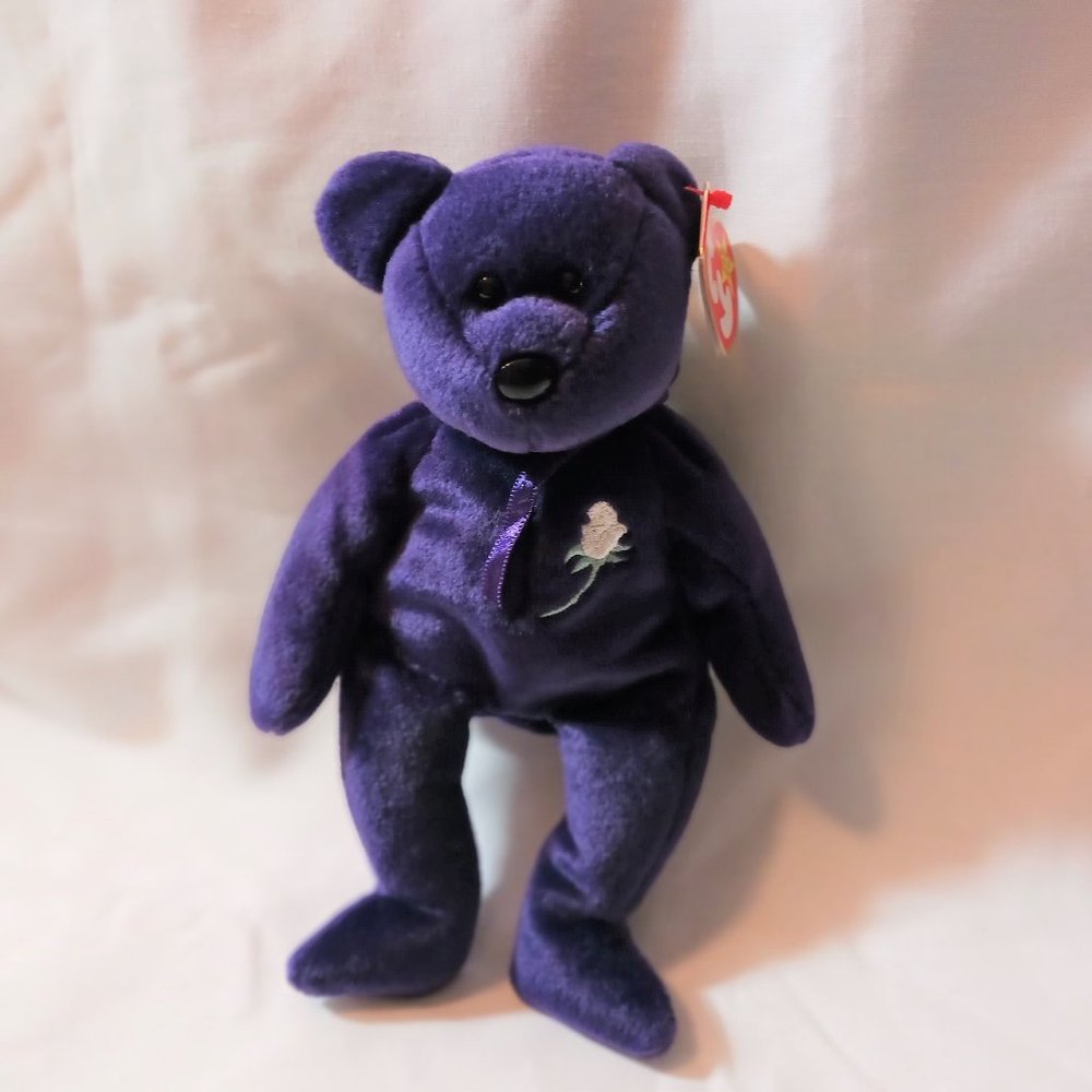 Princess Diana TY Bear RARE 1ST YEAR EDITION Collectible 1997 Beanie Baby 8.5"